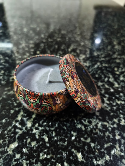 Golden Smoke Mandala Tin Candle