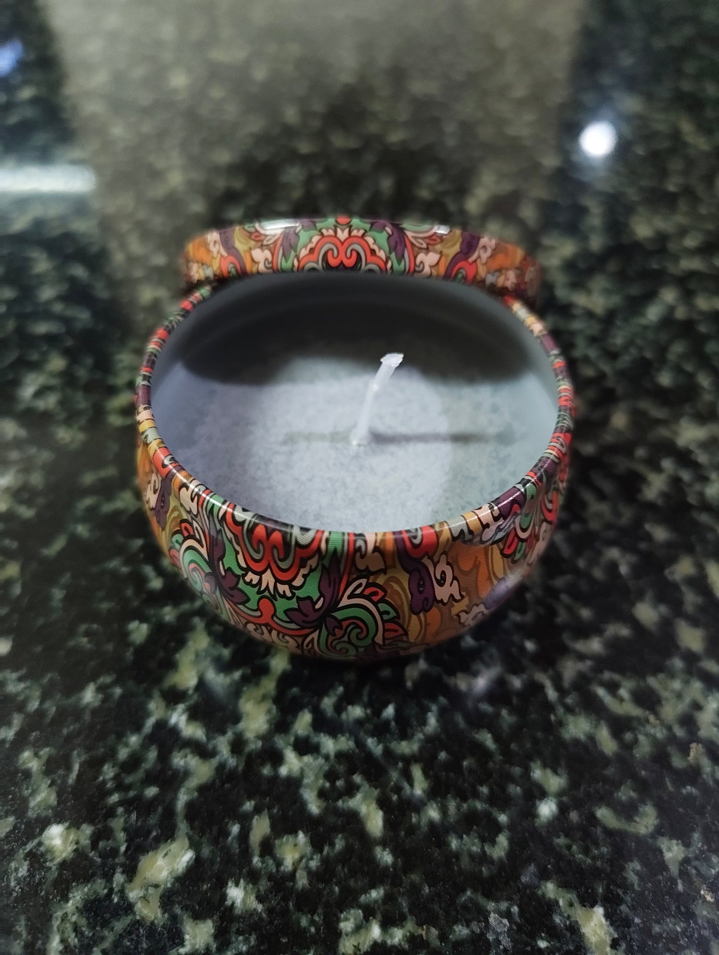 Golden Smoke Mandala Tin Candle