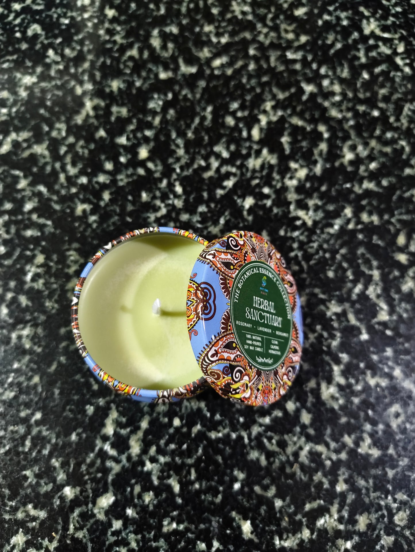 Herbal Sanctuary Mandala Tin Candle