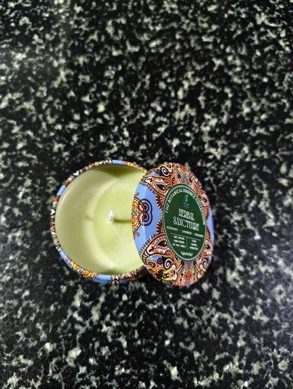 Herbal Sanctuary Mandala Tin Candle