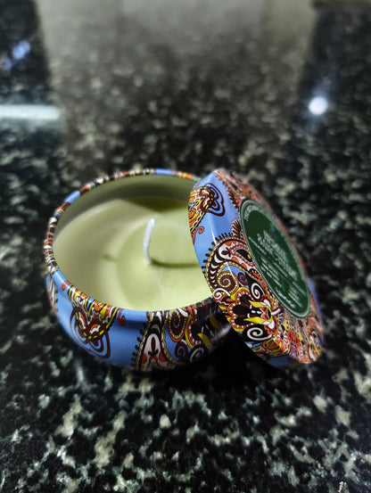 Herbal Sanctuary Mandala Tin Candle