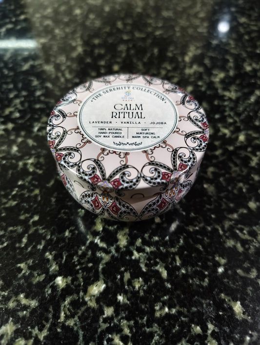 Calm Ritual Mandala Tin Candle
