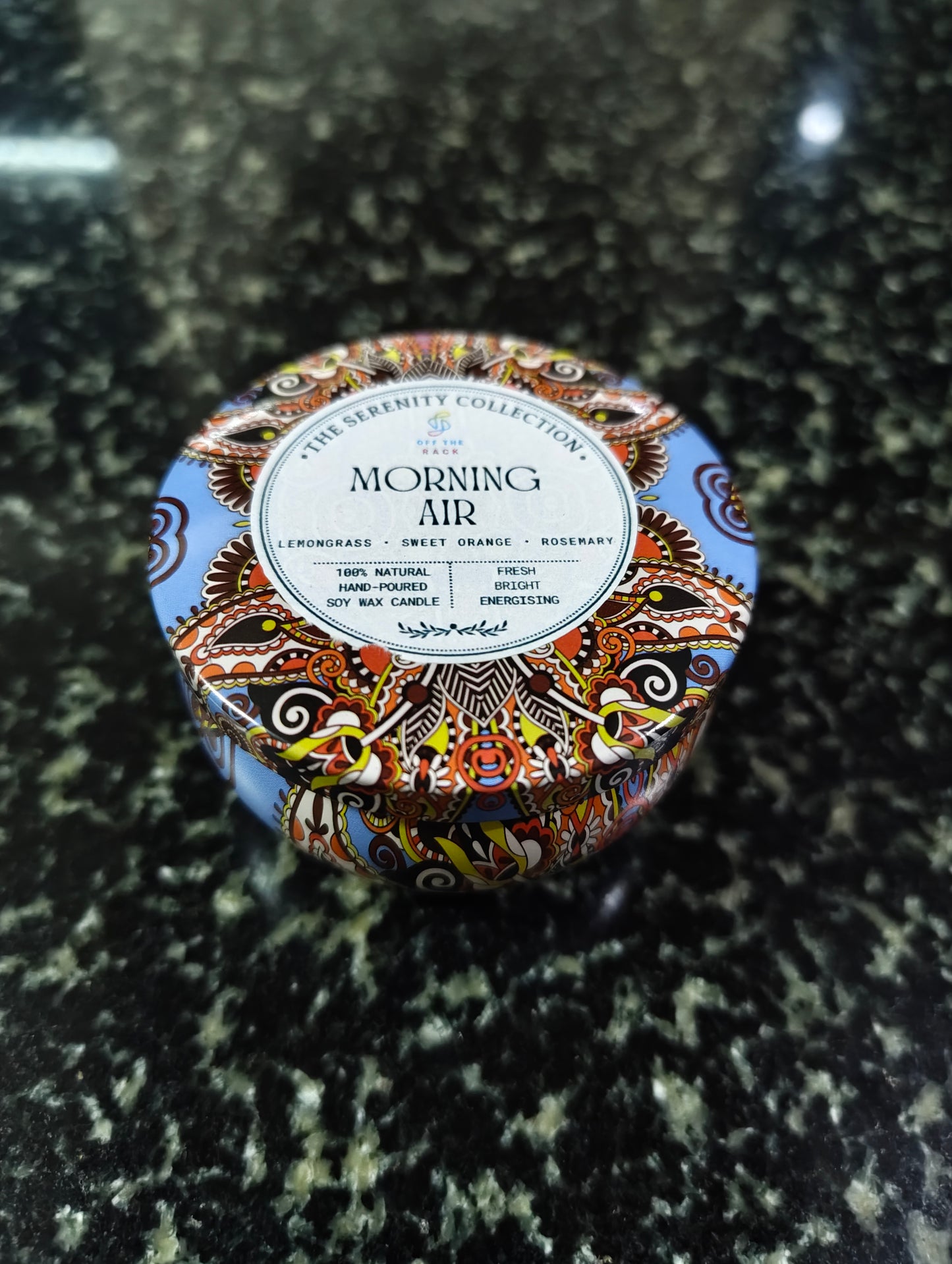 Morning Air Mandala Tin Candle