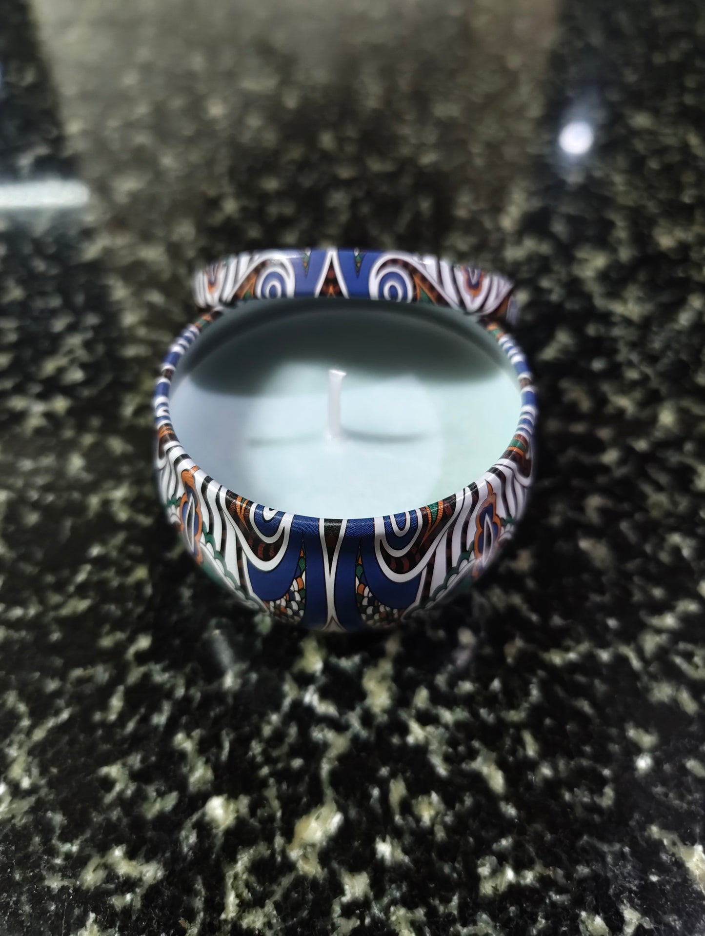 Coastal Stillness Mandala Tin Candle