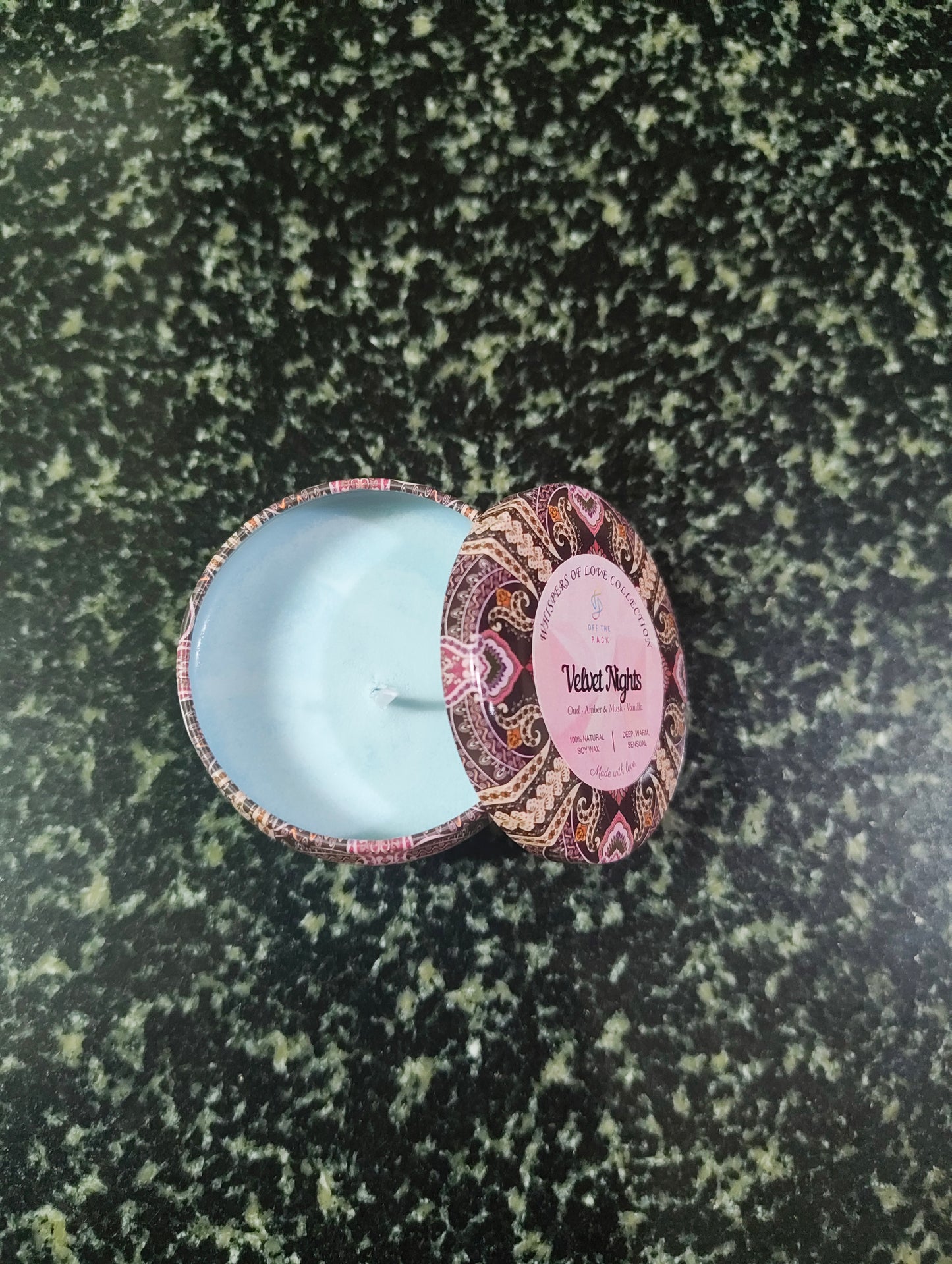 Velvet Nights Mandala Tin Candle