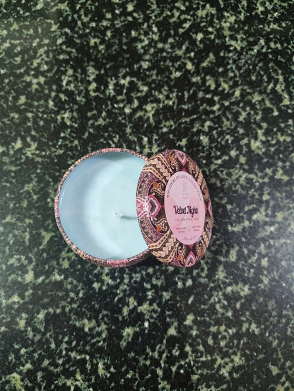 Velvet Nights Mandala Tin Candle