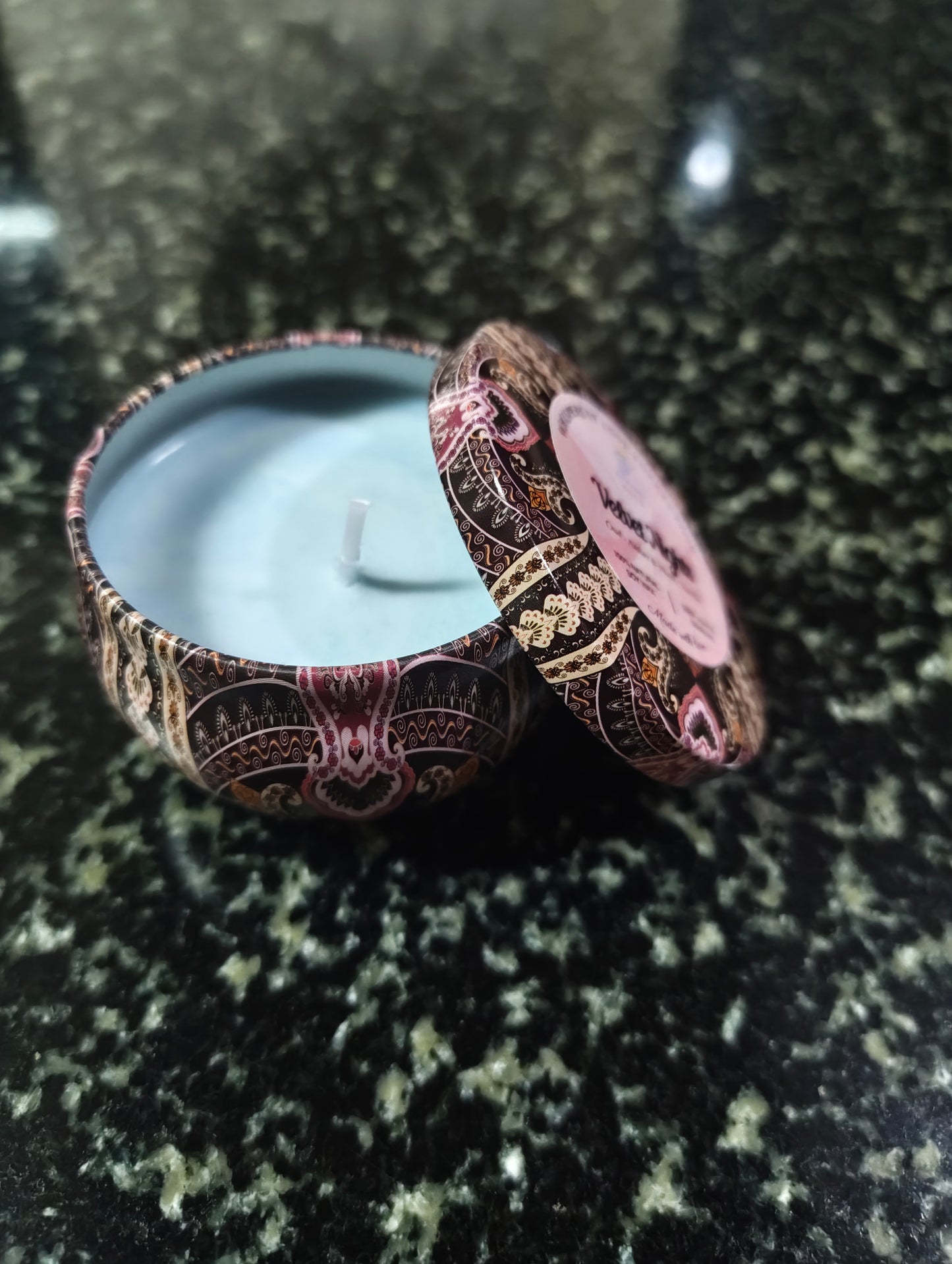 Velvet Nights Mandala Tin Candle