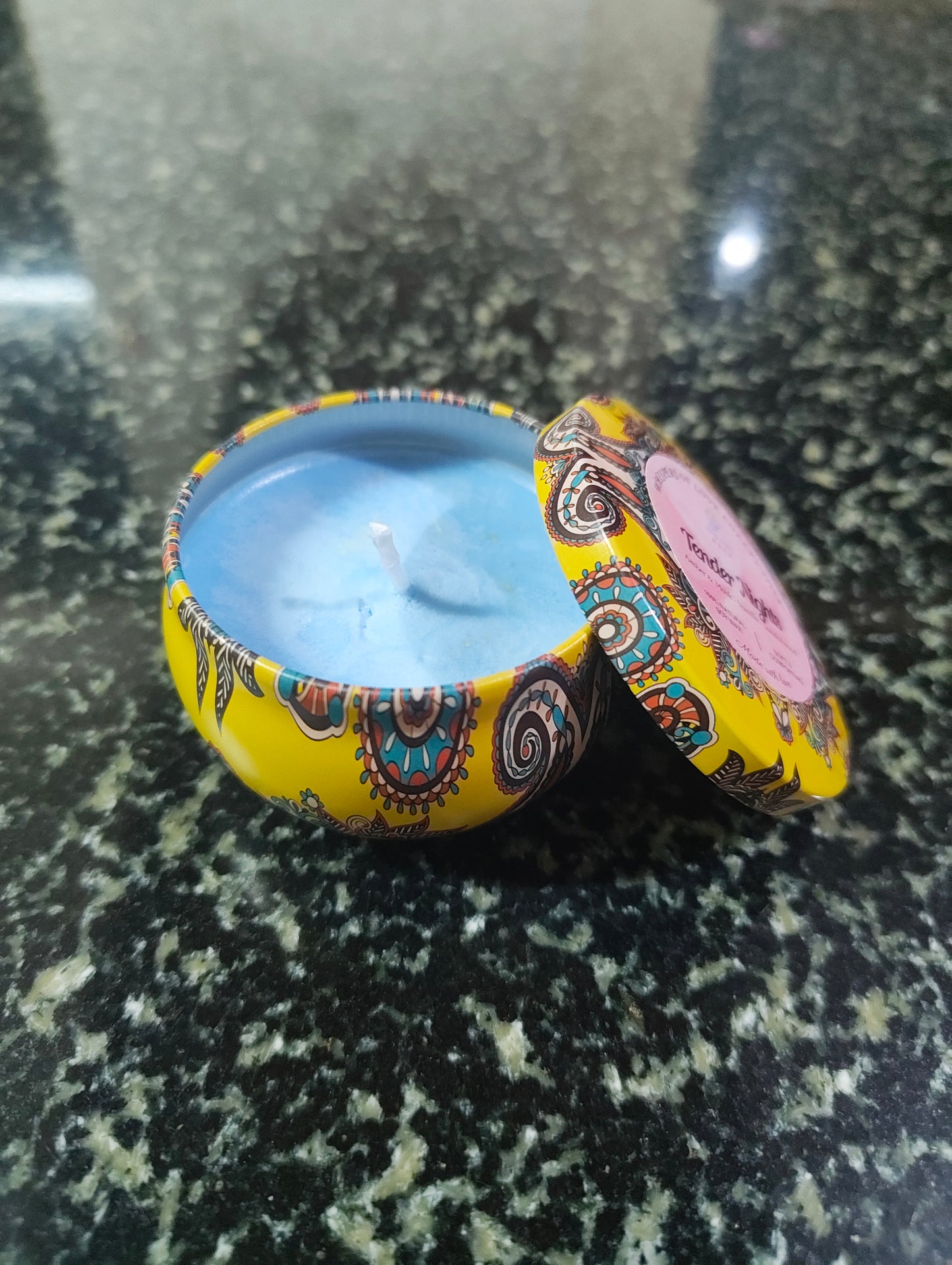 Tender Nights Mandala Tin Candle