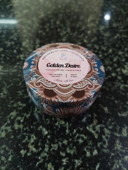 Golden Desire Mandala Tin Candle