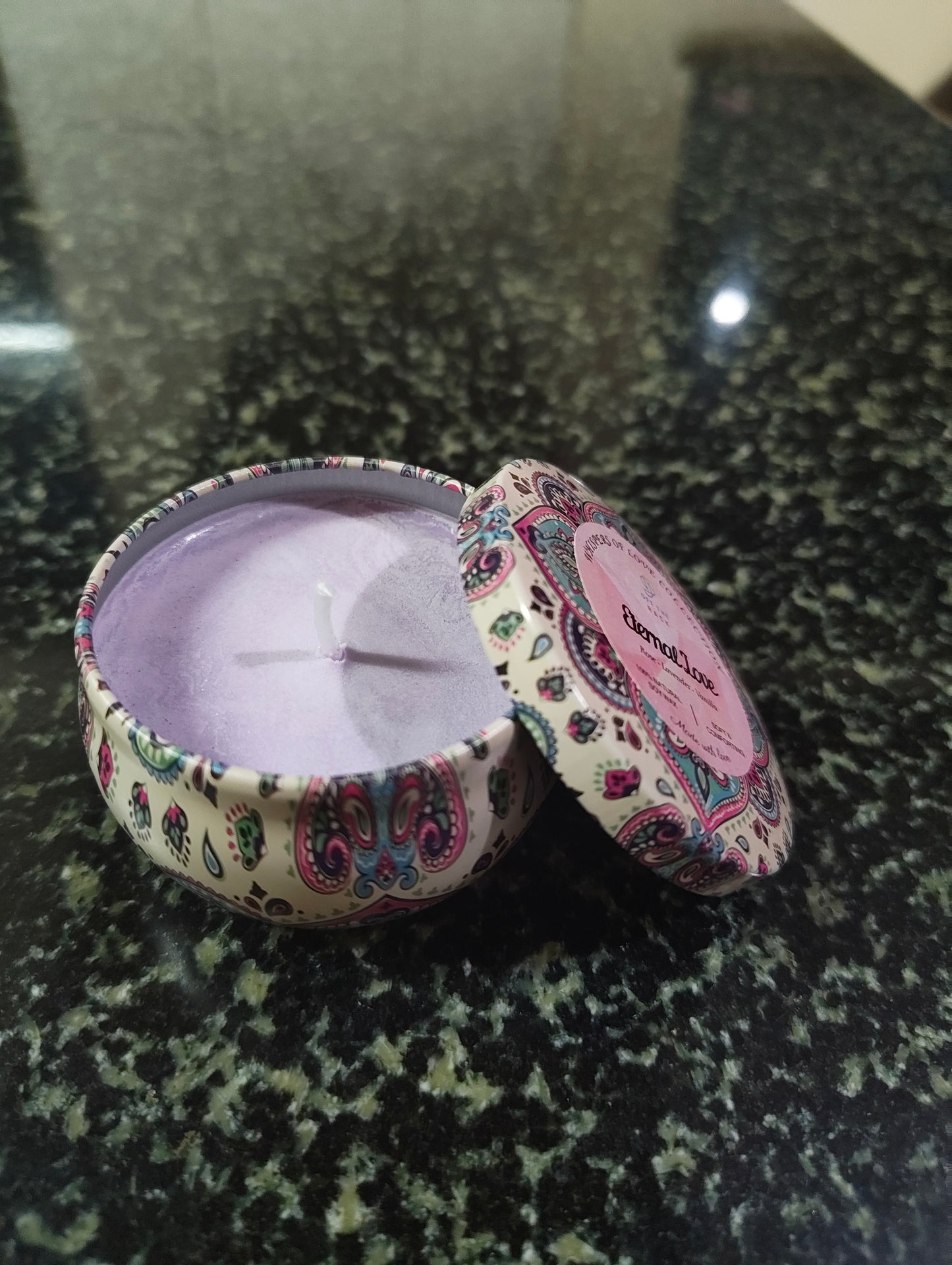 Eternal Love Mandala Tin Candle