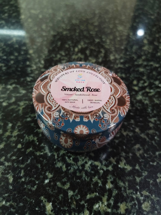 Smoked Rose Mandala Tin Candle