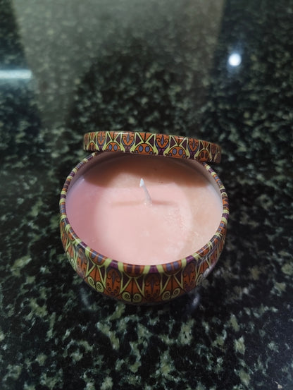 Warm Embrace Mandala Tin Candle