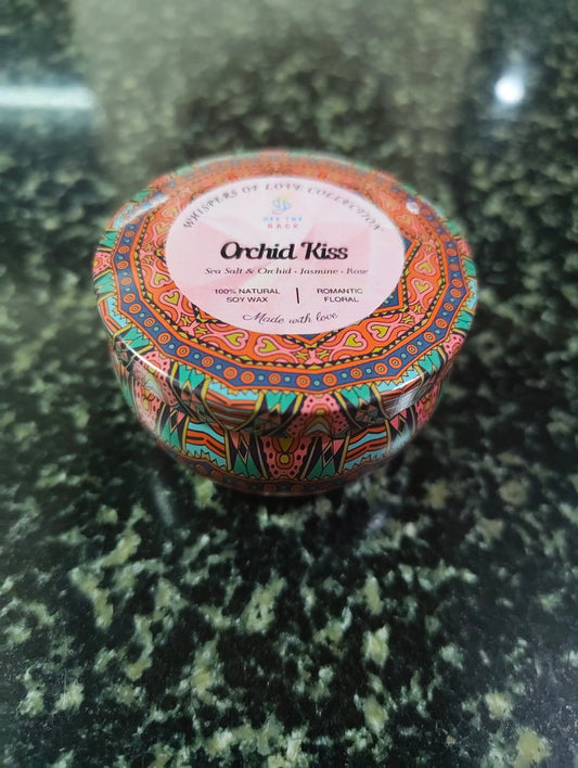 Orchid Kiss Mandala Tin Candle