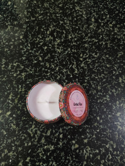Orchid Kiss Mandala Tin Candle