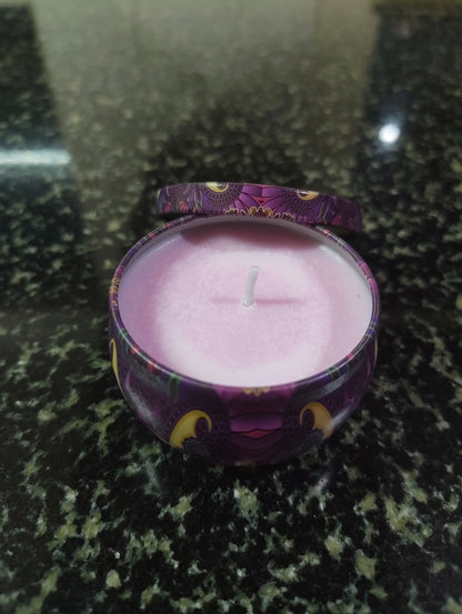 Velvet Rose Mandala Tin Candle