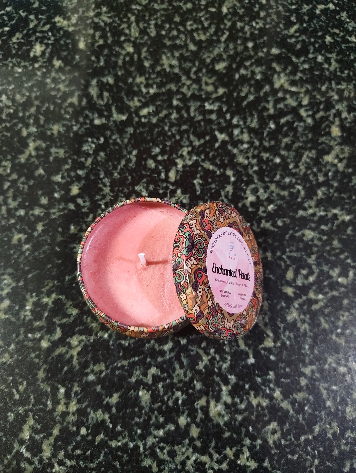 Enchanted Petals Mandala Tin Candle