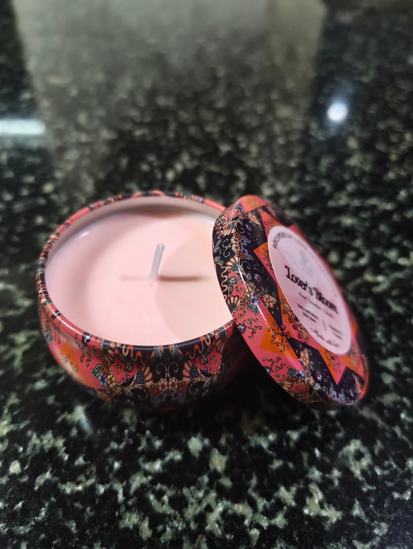 Lover's Bloom Mandala Tin Candle