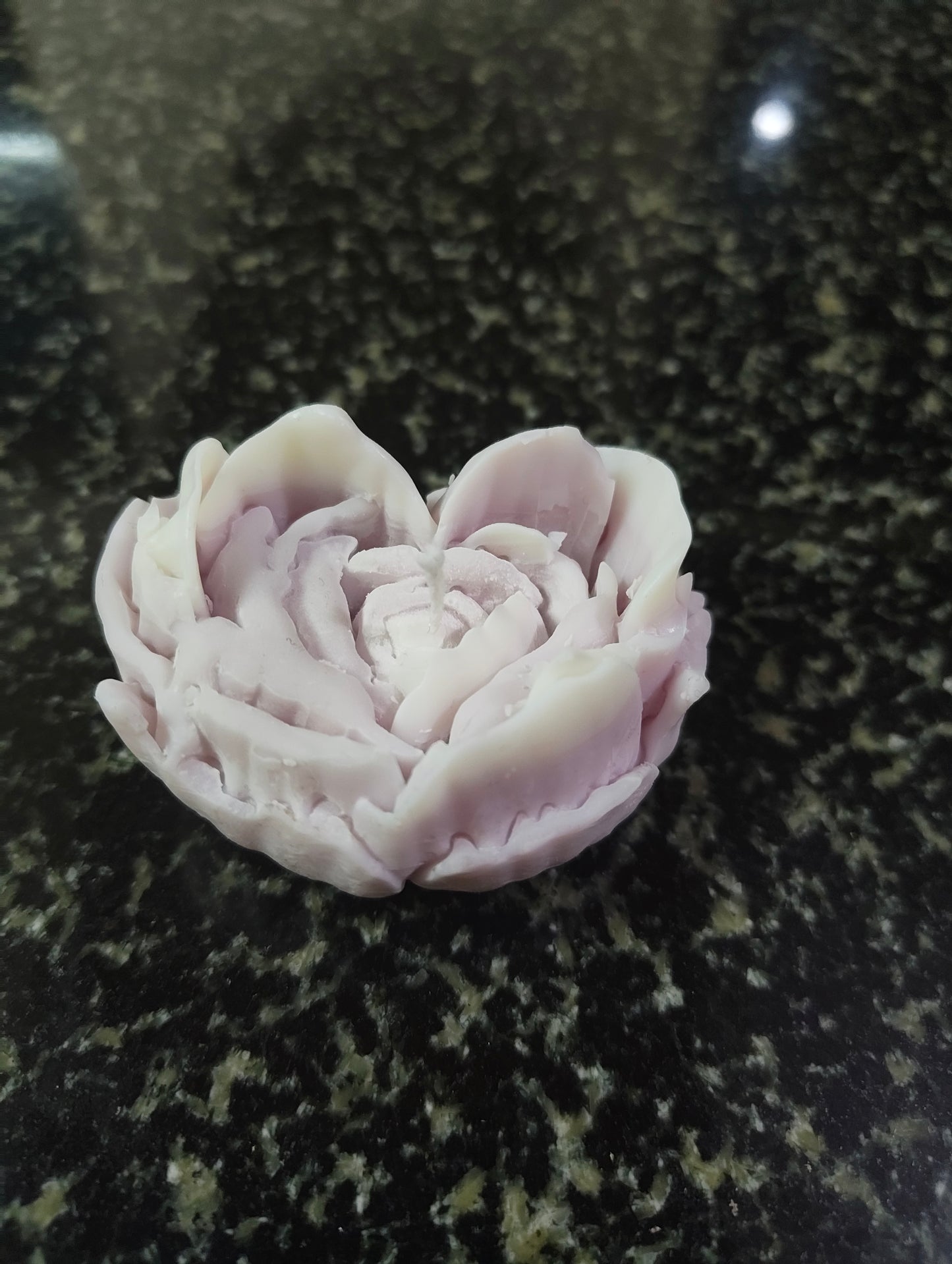 Orchid Kiss Heart Rose Candle