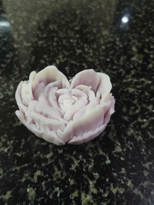 Orchid Kiss Heart Rose Candle