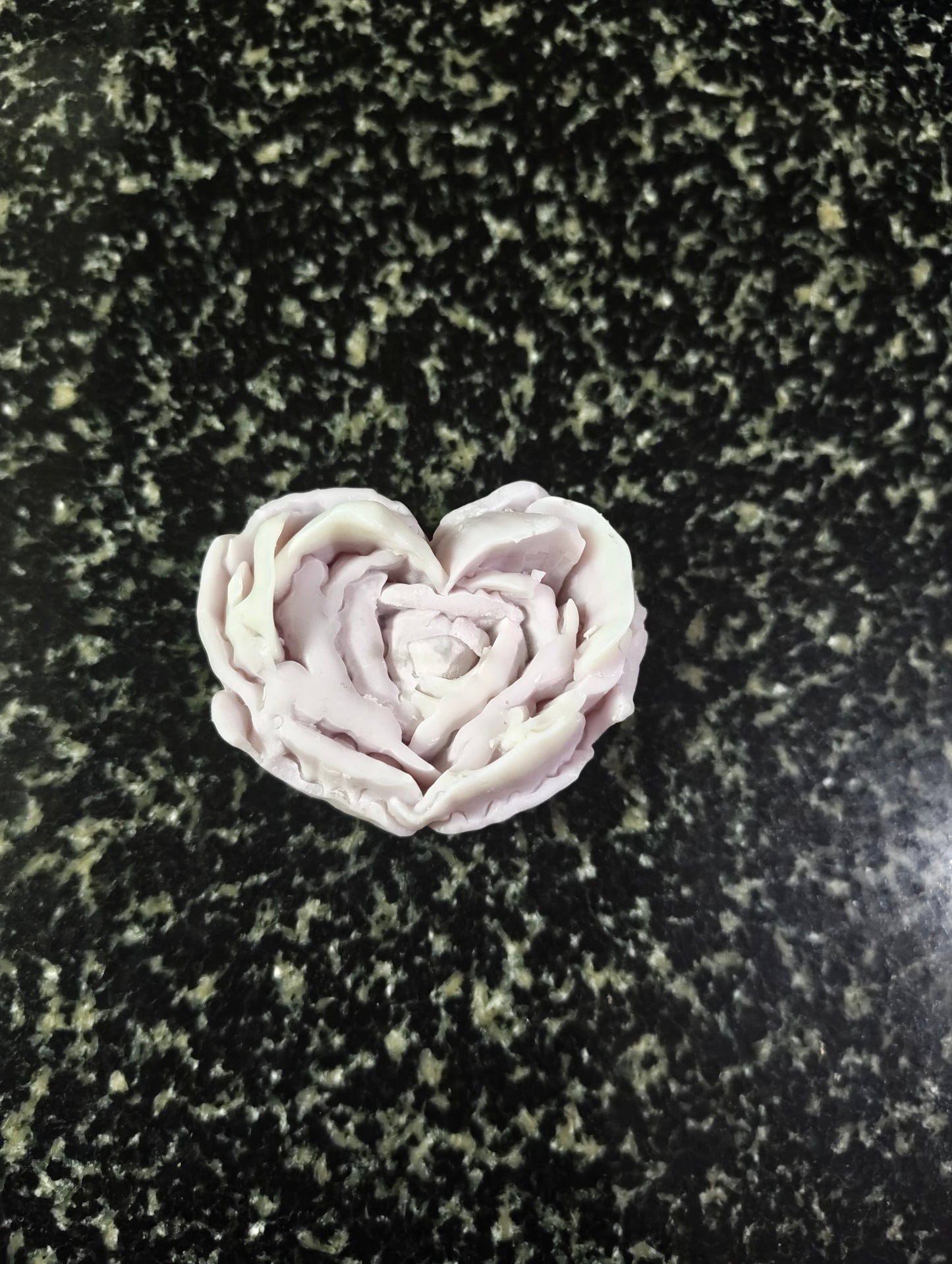 Orchid Kiss Heart Rose Candle