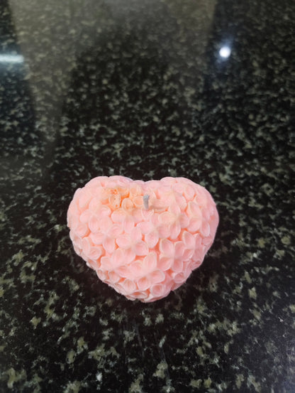 Lover's Bloom Flower Heart Candle