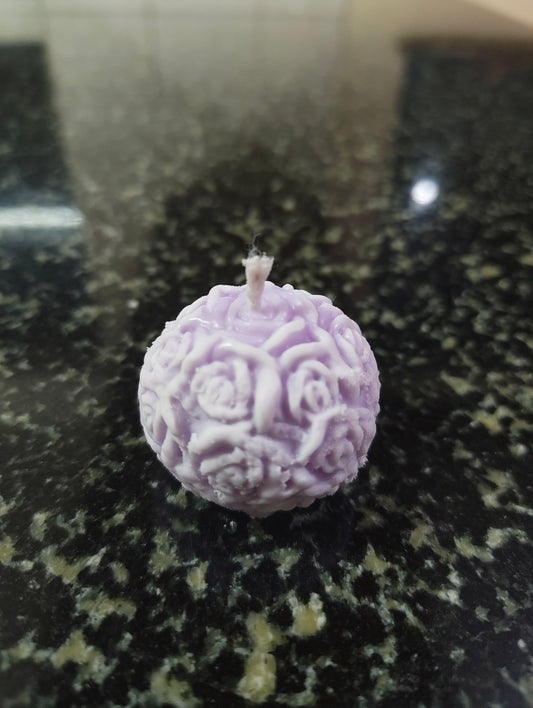 Smoked Rose Small Rose Ball Candle