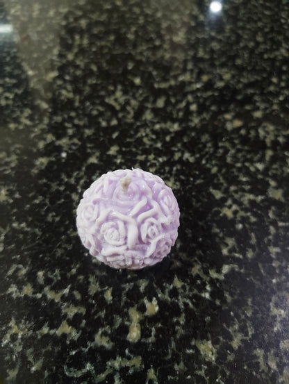 Smoked Rose Small Rose Ball Candle