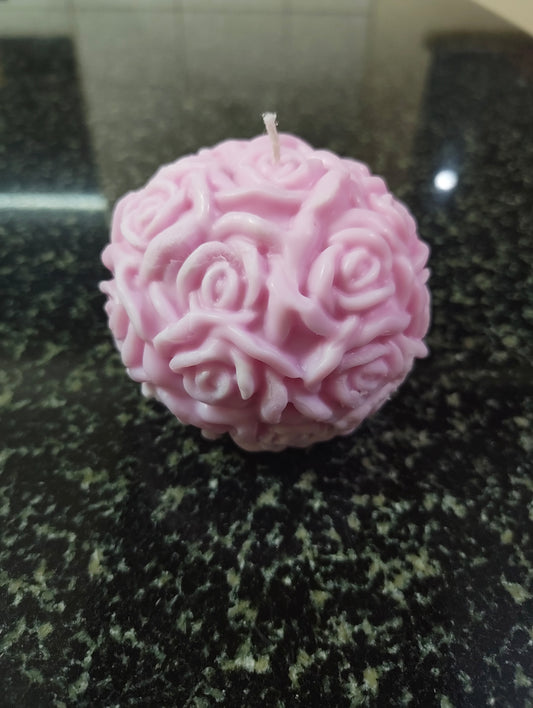 Velvet Rose Large Rose Ball Candle
