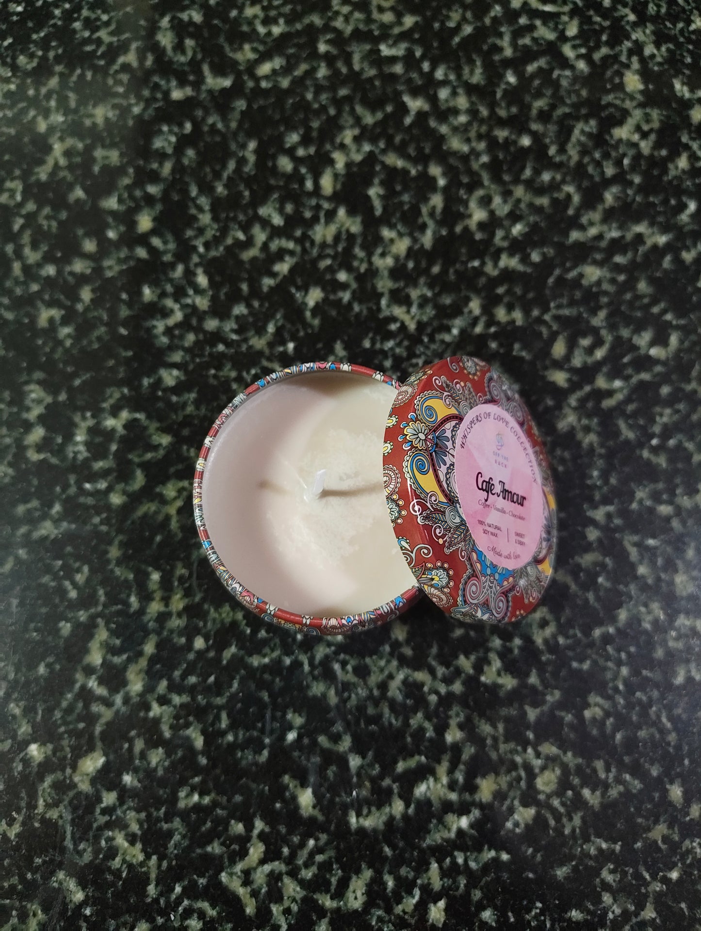Café Amour Mandala Tin Candle