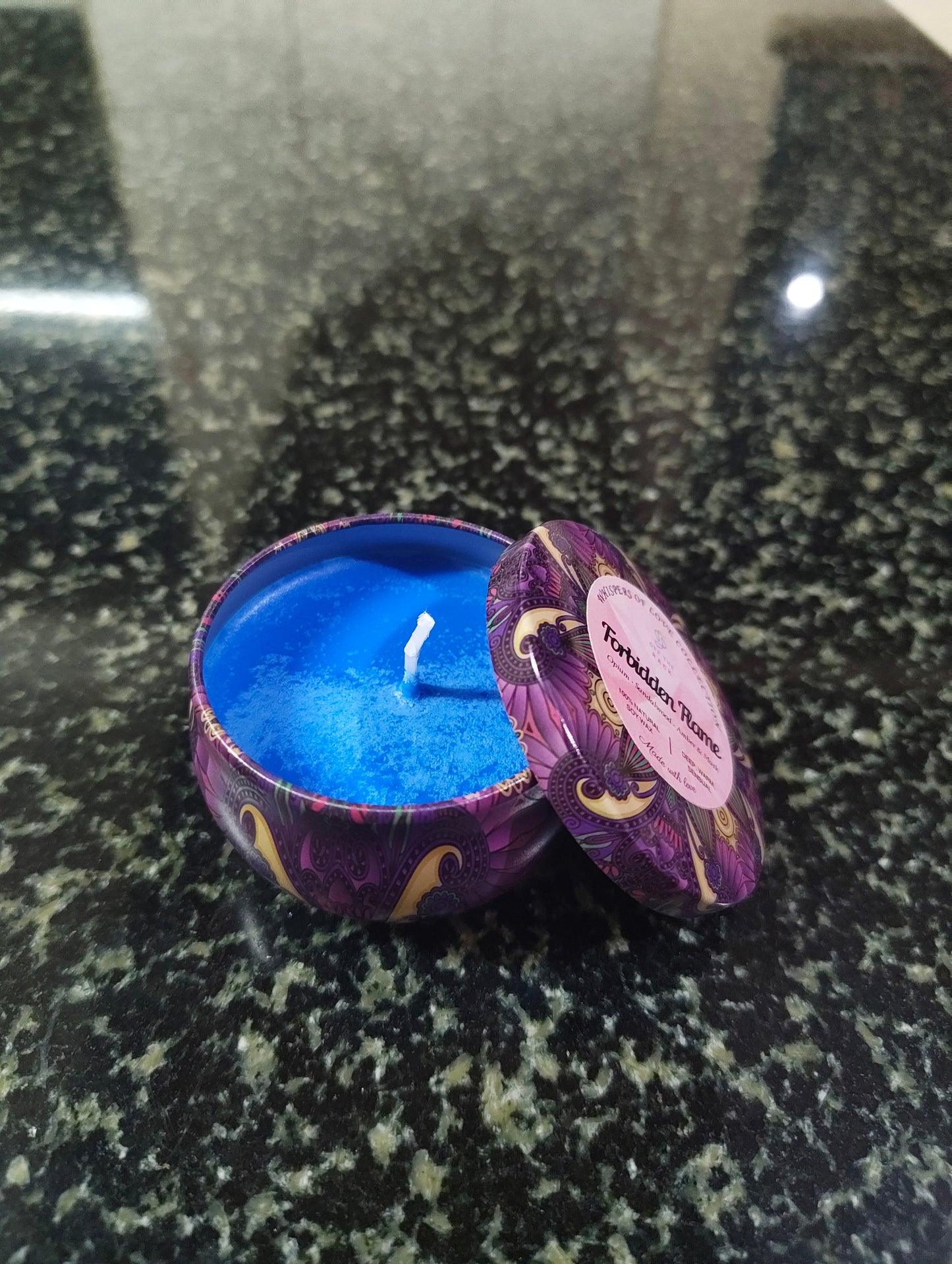 Forbidden Flame Mandala Tin Candle