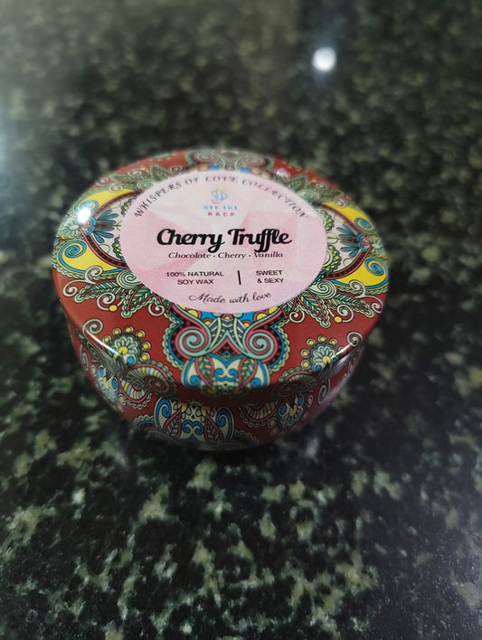 Cherry Truffle Mandala Tin Candle