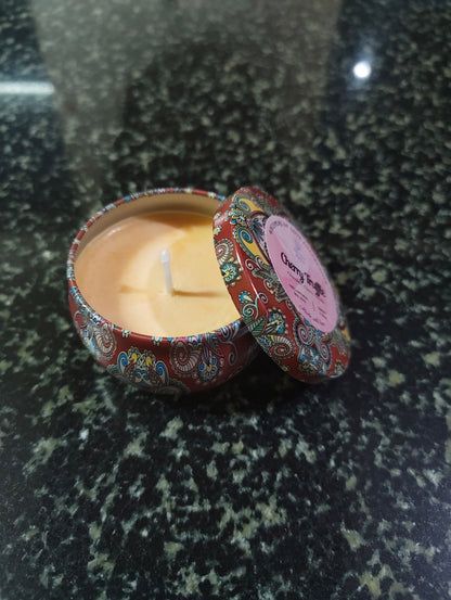 Cherry Truffle Mandala Tin Candle