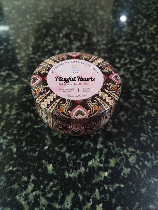 Playful Hearts Mandala Tin Candle