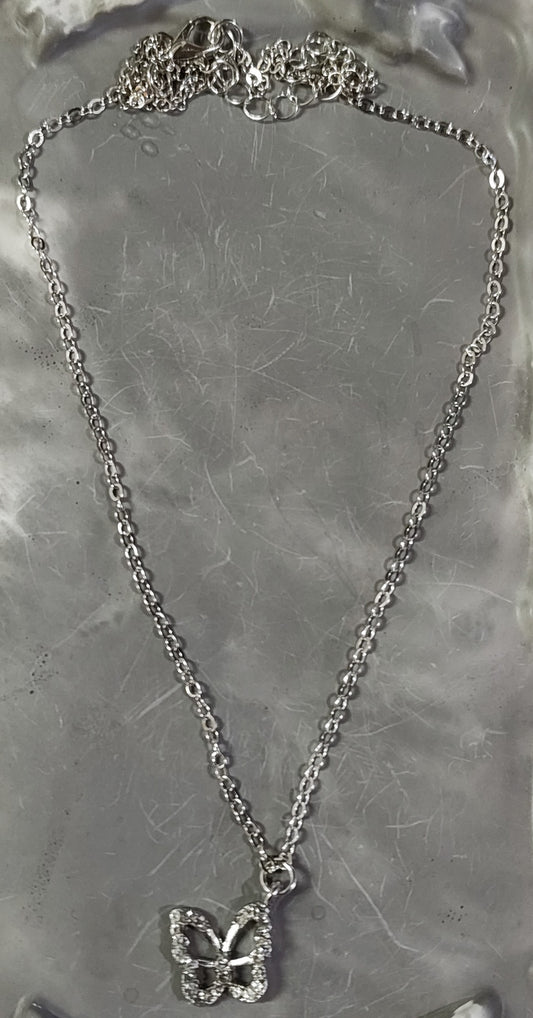 Silver Butterfly Necklace