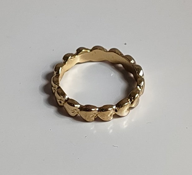 Golden Hearts Ring