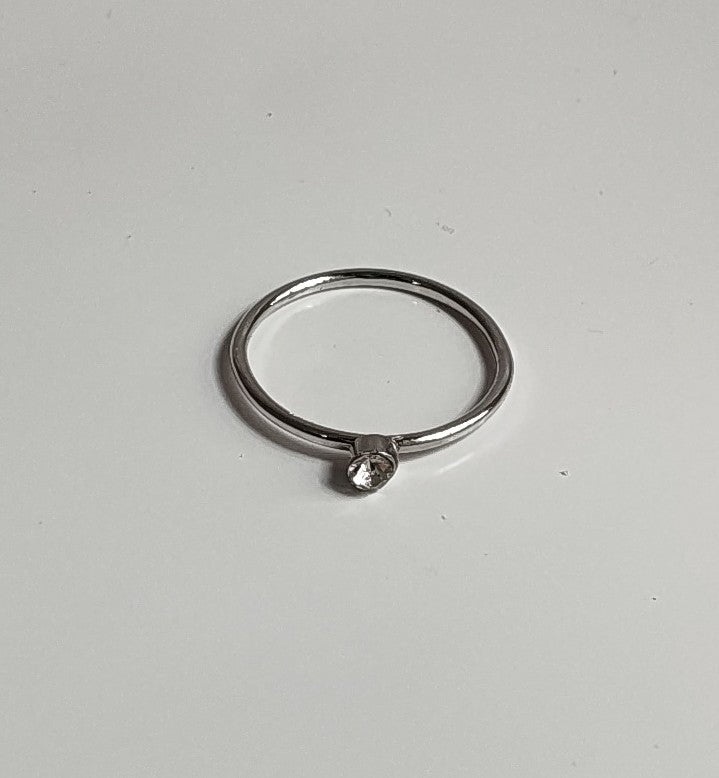 Silver Diamond Ring