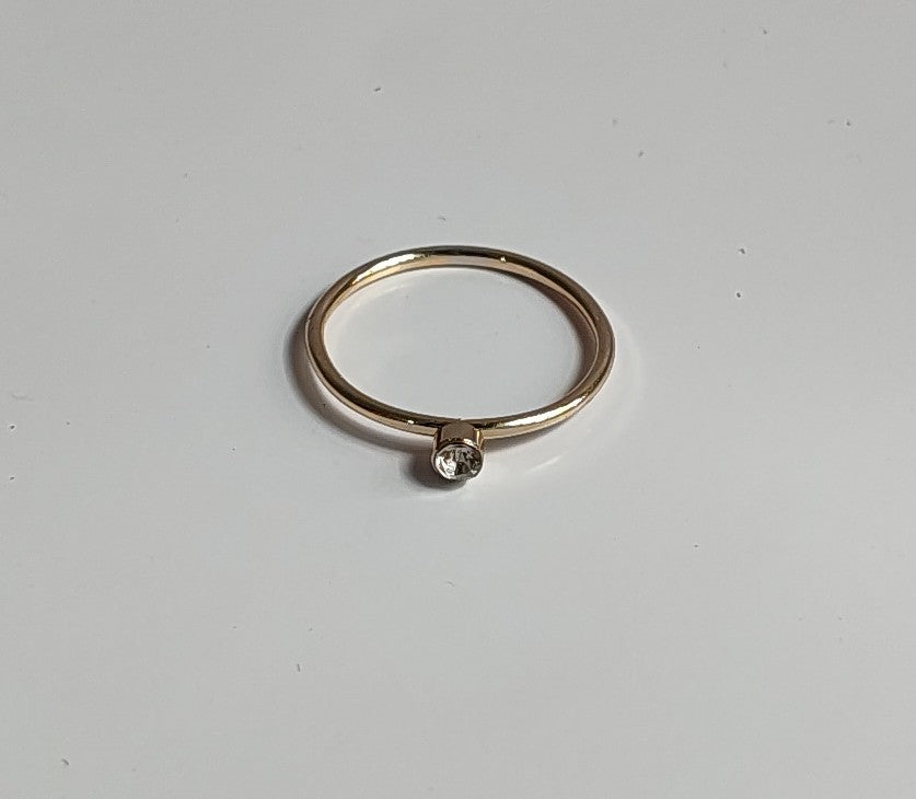 Golden Diamond Ring