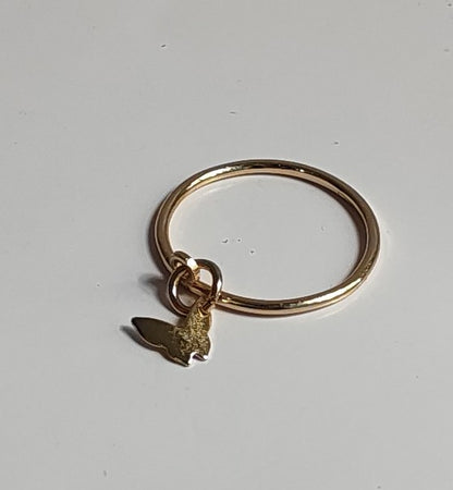 Golden Butterfly Ring