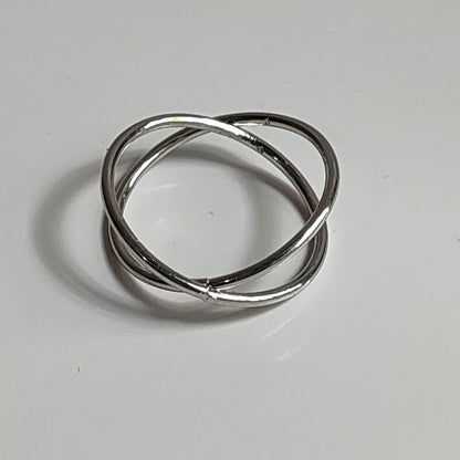 Silver Criss Cross Ring