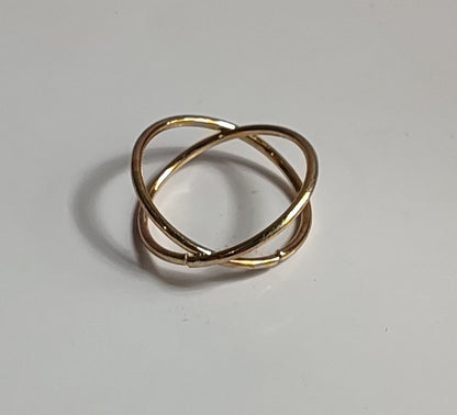 Golden Criss Cross Ring
