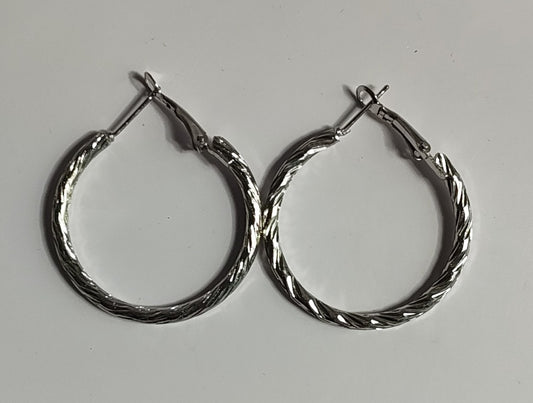 Silver Hoops