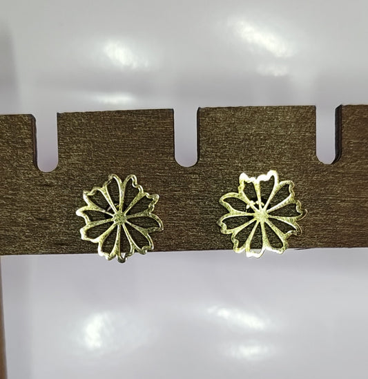 Golden Flower Studs