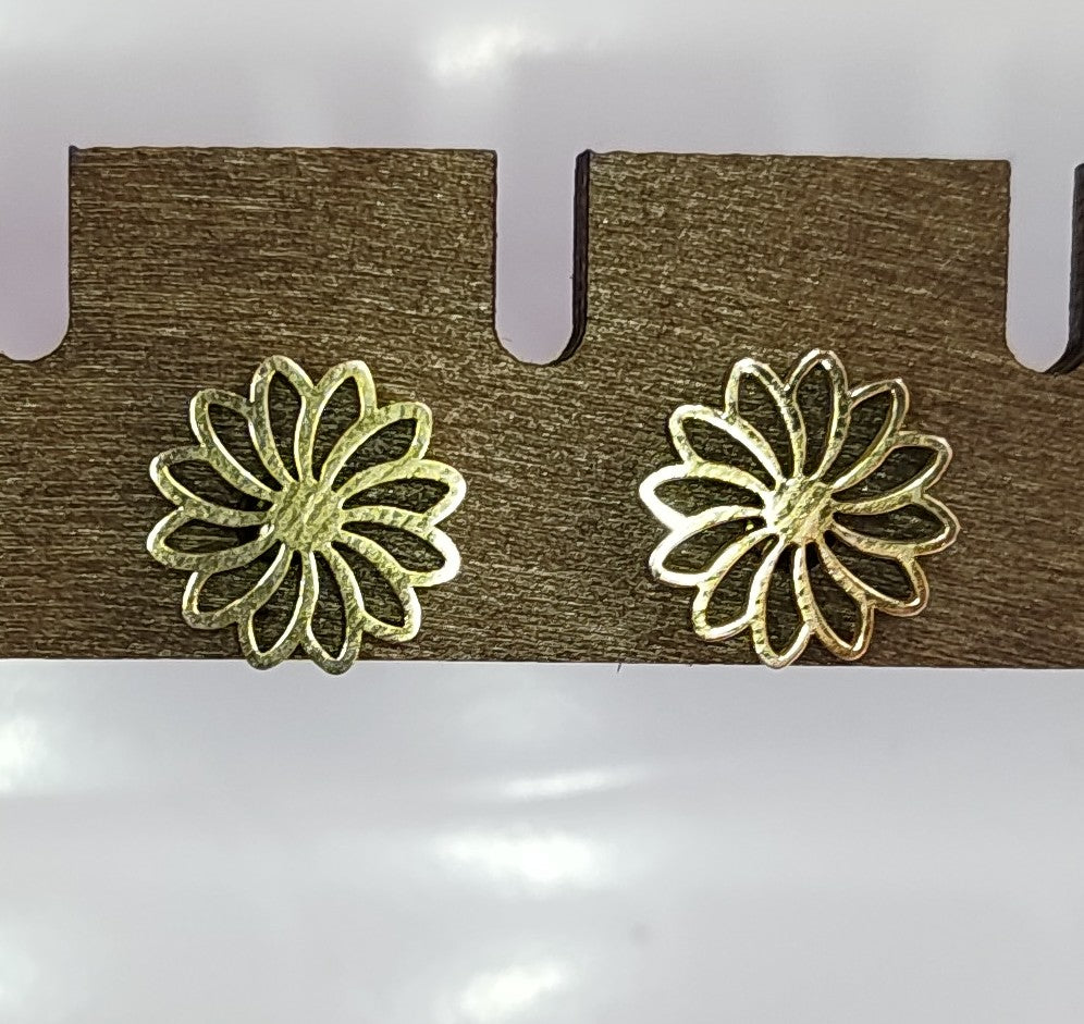 Golden Flower Studs