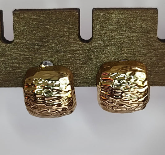 Golden Square Earrings