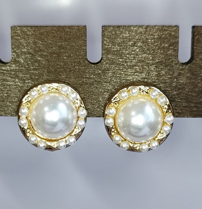 Golden Pearl Earrings