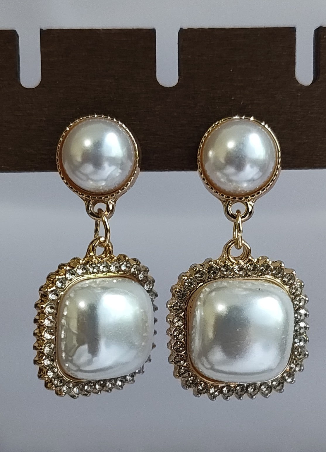 Square Pearl Earrings