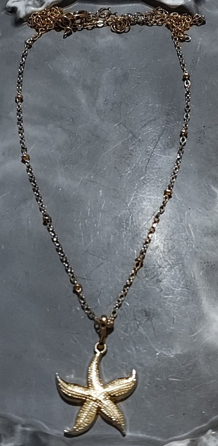 Golden Starfish Necklace