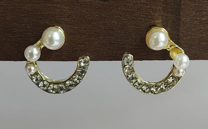 Pearl Moon Earrings