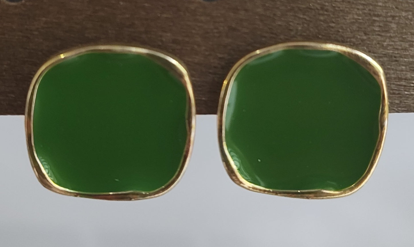 Solid Colour Square Earrings