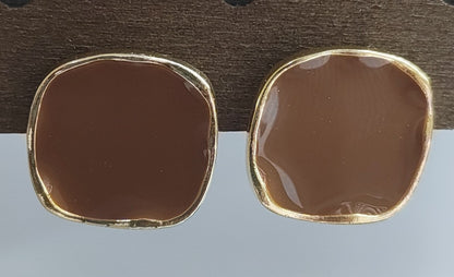 Solid Colour Square Earrings